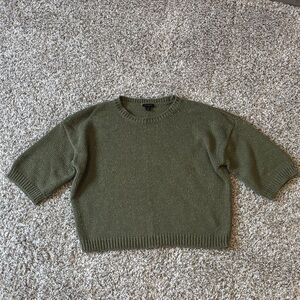Ann Taylor Factory Olive Crew Neck Sweater